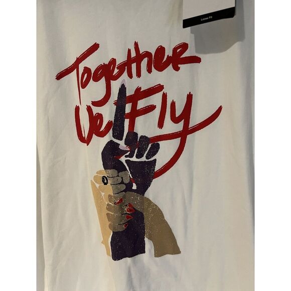 Nike DR2595-100 Women's White Together We Fly Short Sleeve T-Shirt Size Medium - Picture 2 of 6